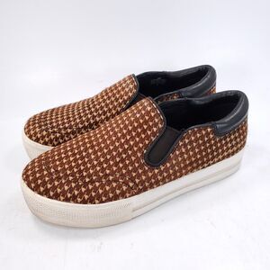 ASN Jam Slip On Casual Walking Shoe Womens Size 9 39 Brown White